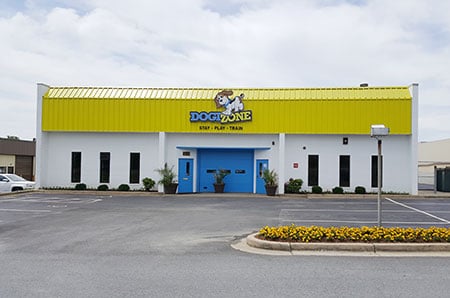 dogizone-building-shot Exterior shot of the Dogizone facility