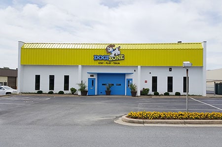 Exterior shot of the Dogizone facility